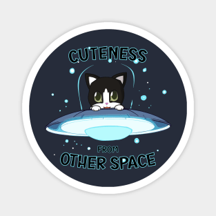 Tuxedo cat cuteness from other space Magnet